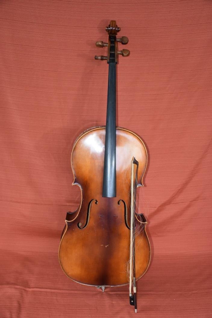 German Handmade E.R  Pfretschner cello 4/4 W/Bow from 1967