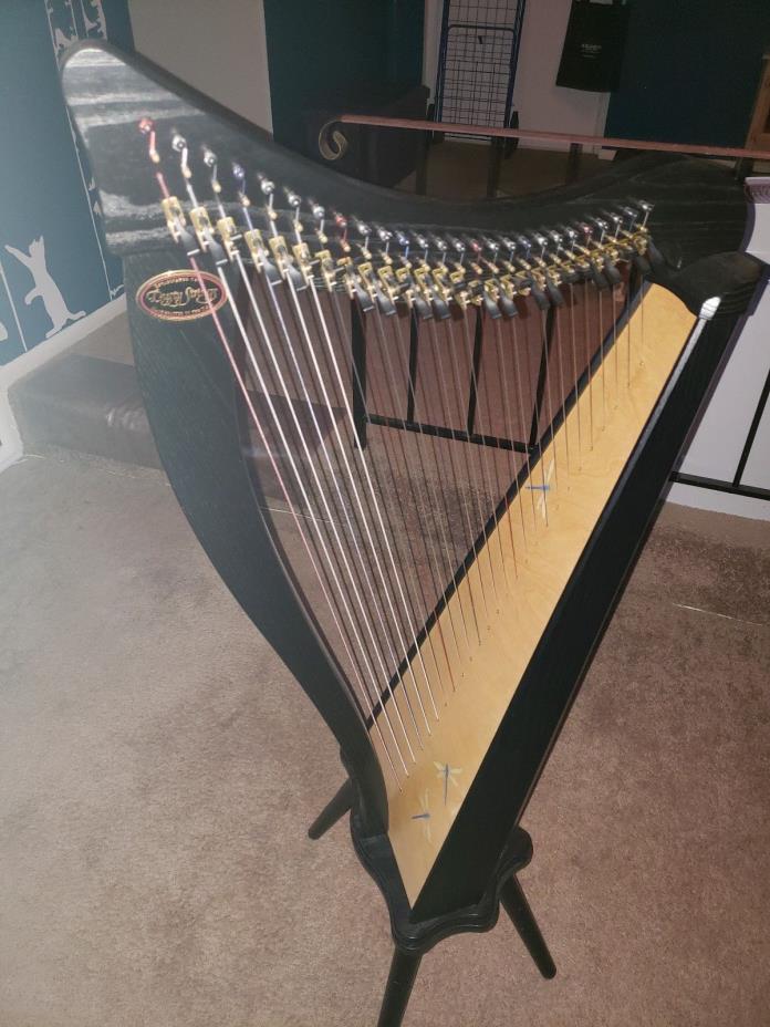 Black Dusty Strings Ravenna 26 String Harp