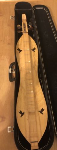 Warren A May Dulcimer And Case Hummingbird Design Maple Wood Berea, KY
