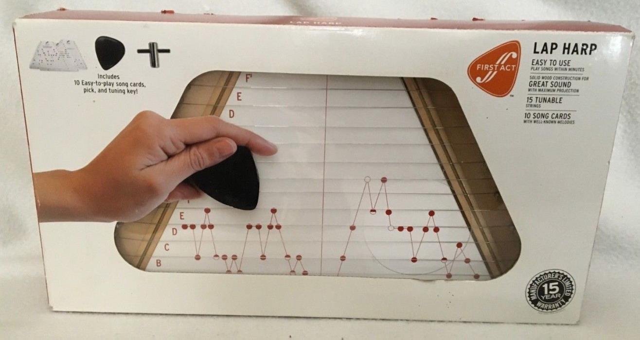 First Act LAP HARP with 10 Song Cards, Pick, Instructions Original Box