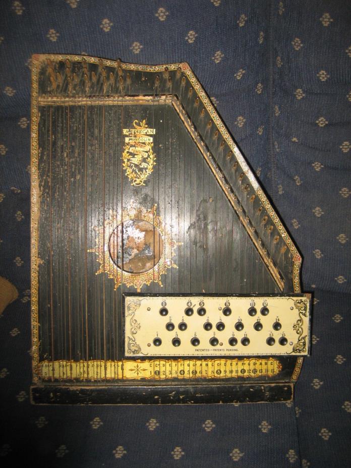 Antique American Mandolin Harp Made in Berlin New Jersey