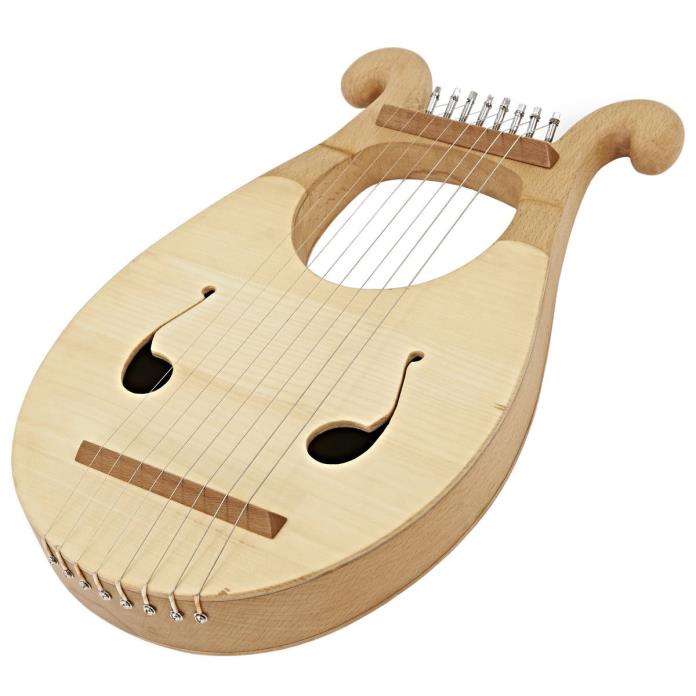 Rosewood Lyre harp 8 Metal Strings Lyre Harp With Tuning Key + String Set & Bag