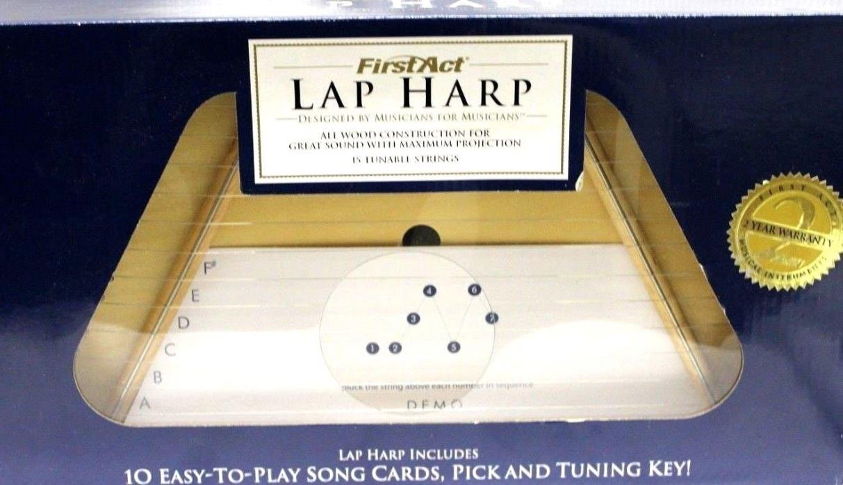 Lap Harp By First Act All Wood 10 Easy Songs Pick Tuning Key Included Beginner