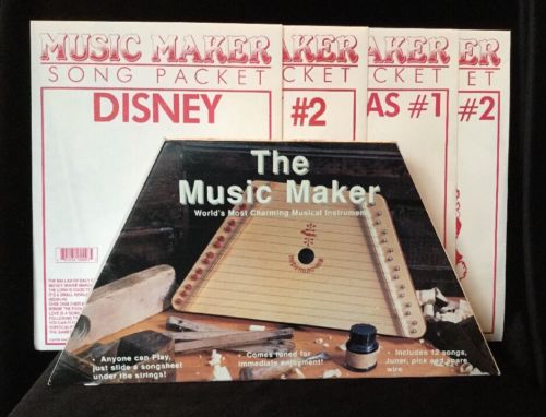 Music Maker Lap Harp & 4 Disney and Christmas Song Packets