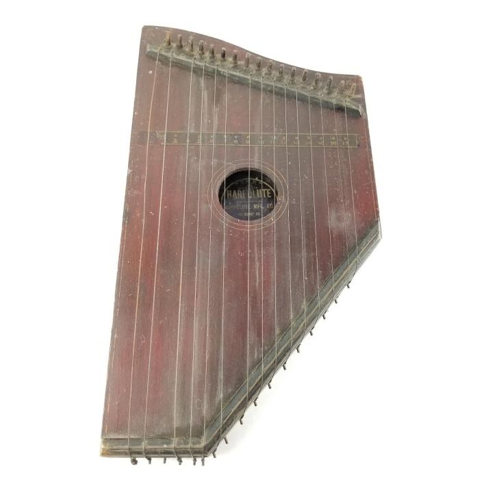 Antique Autoharp Harpolute Small String Musical Instrument Parts or Repair