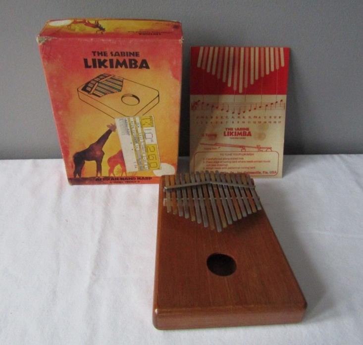 The Sabine Likimba African Hand Harp w/Original Box