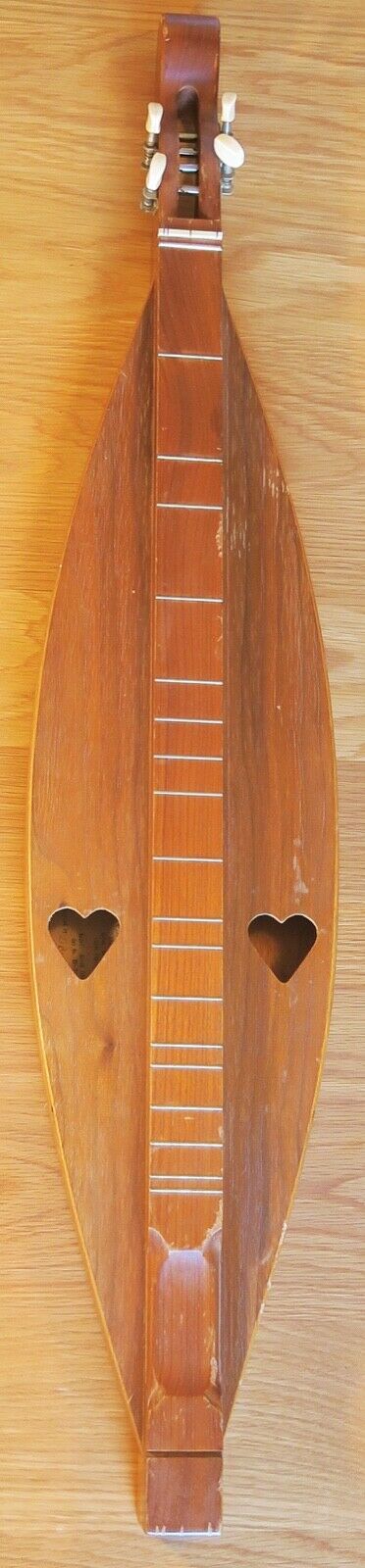 Vintage Walnut Valley Birch Tree Hearts Dulcimer Instrument