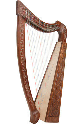 Roosebeck 36 Inch Heather Harp 22 String Celtic Eala Design