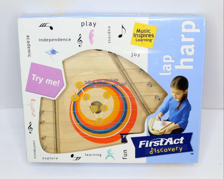First Act Discovery FG500 Wood Lap Harp with Tuning Wrench & Song Cards