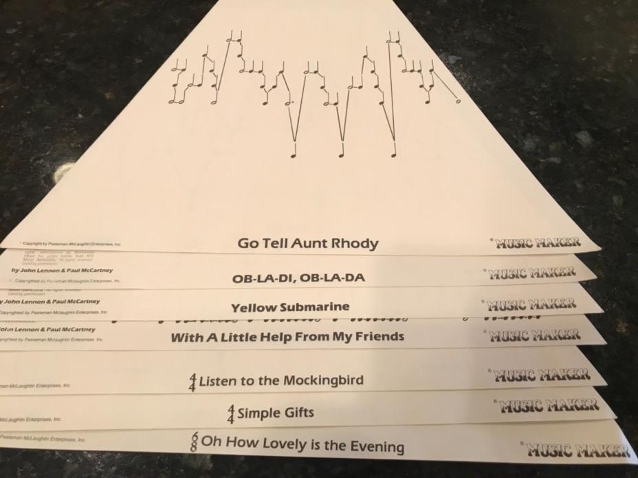 Music Maker Lap Harp Song Packet SONG  MIX inc Beatles 14 total songs