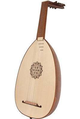 Roosebeck 24 Inch Deluxe Lute 6 Course Lacewood + Sheesham + Padded Gig Bag