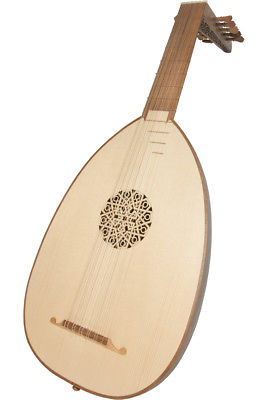 Roosebeck Deluxe Lute 6 Course 11 String Walnut Staves + Gig Bag