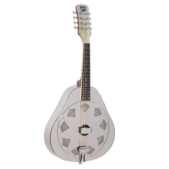 Recording King RA-988 Nickel-Plated Bell Brass Resonator Mandolin - New in Case