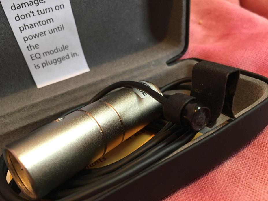 USED Bartlett Mandolin Mic mini condenser microphone with XLR connector and case