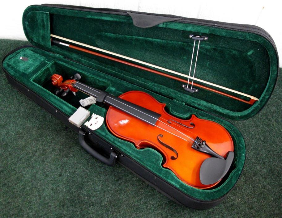 Full Size Beginner Student Violin Fiddle w/ Case For Parts Only