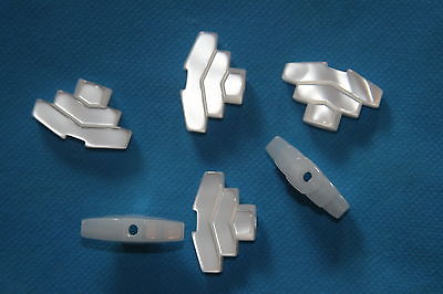 Grover Replacement 3 Step Imitation Mother-Of-Pearl Button, Set of 6,Model 1090P