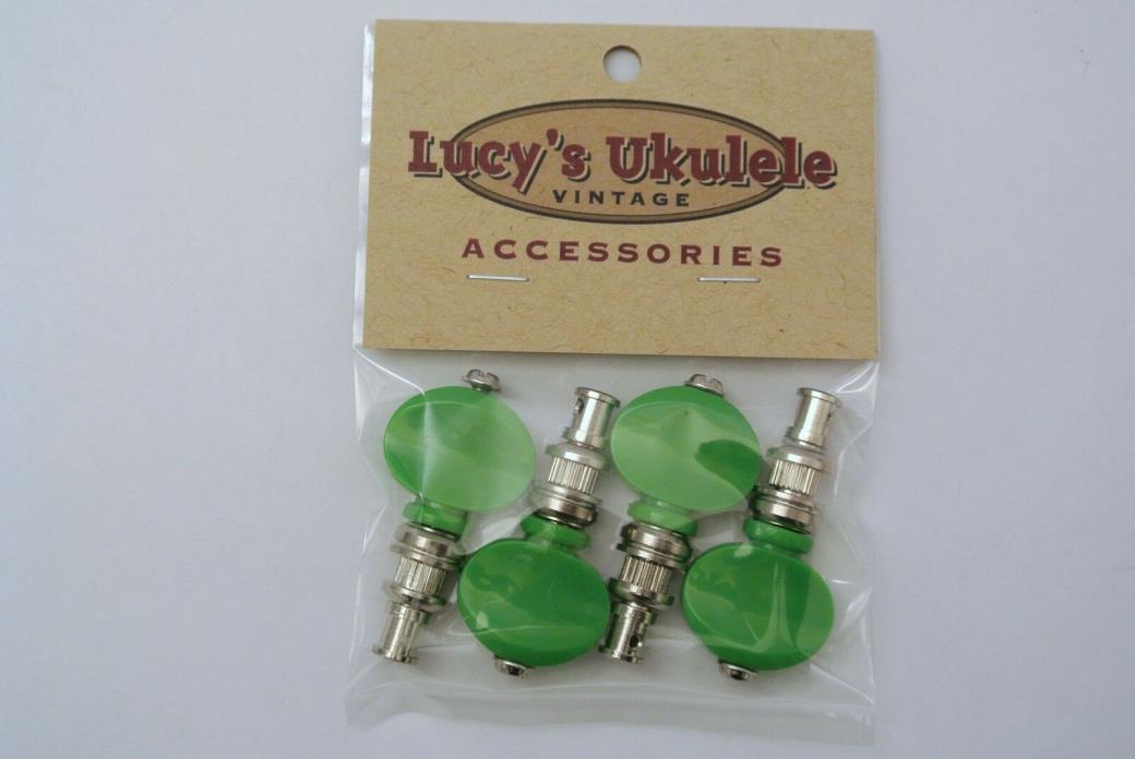 Lucy's Ukulele Vintage Style Color Friction Pegs Tuners Green Buttons
