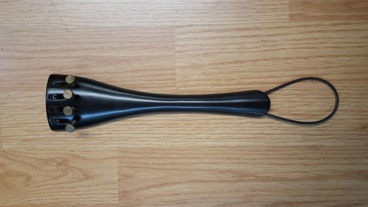 CELLO TAILPIECE-FOUR FINE TUNERS-EASY TUNE-INTEGRAED 4/4 SIZE-TUNE-FREE TAILGUT!