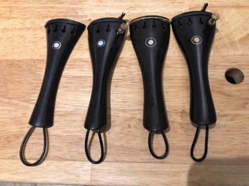 4 Parisian Eye Violin Tailpiece Ebony.  4/4 Size. Ebony.