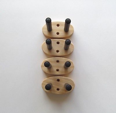 Ukulele wall mount hanger, 4 pack. Wood grain will vary