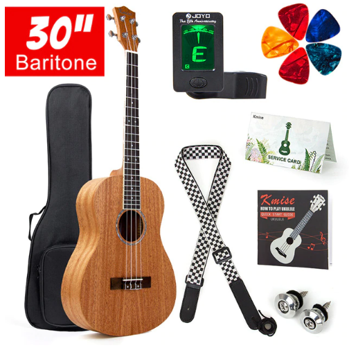 Guitar Ukulele Hawaiian Bariton Musical Instrument 4 Bag Strings 30 Inch Concert