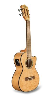 Lanikai QM-NACET Quilted Maple Cutaway Electric Acoustic Tenor Ukulele with Bag