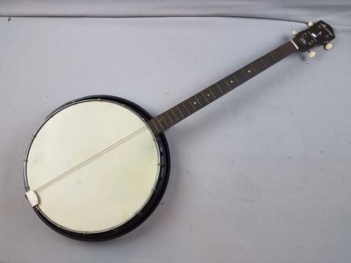 Vtg Harmony Reso-Tone Steel Reinforced Neck 4 String Banjo w Bakelite Resonator