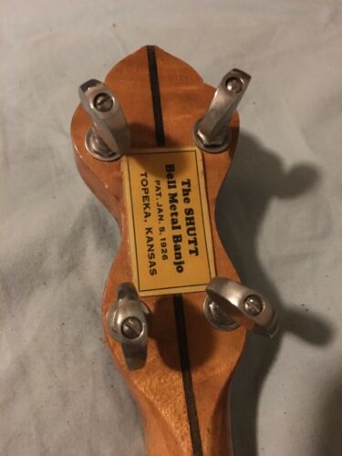 The SHUTT Bell Metal Banjo Jan. 5, 1926 - Vintage 4 String Banjo with Case