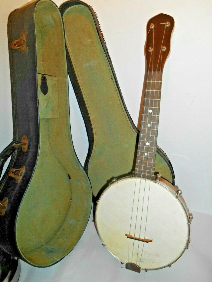 Vintage Standard Approved Resonator Banjo Ukulele National Association w/Case