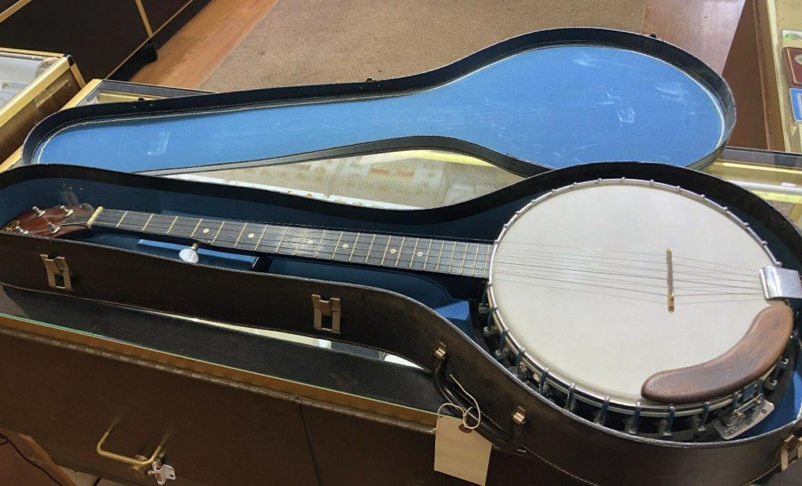 Vintage Kay 5 String Closed Back Eagle Resonator Banjo