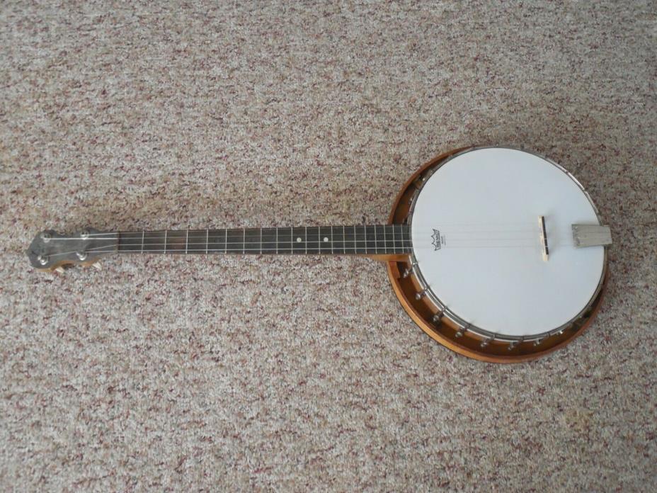 Antique Vintage Banjo Hand Made Resonator Fleur de Lys Wall Art Deco
