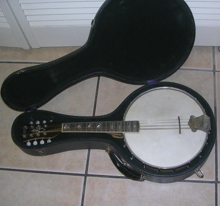 Beautiful Vintage c.1922 Bacon Special Grand Concert Mandolin Banjo w/ OHSC