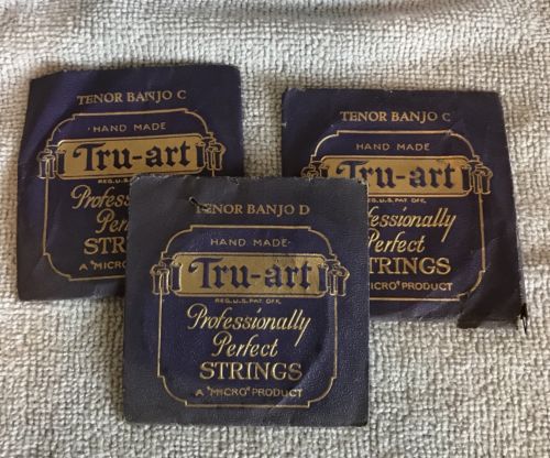 VINTAGE 3 Packs TRU-ART Hand Made BANJO STRINGS D (1) & C (2)