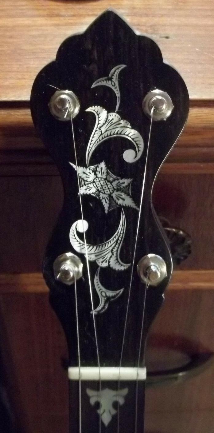 ANTIQUE 11 INCH BANJO POT WITH NEW WALNUT NECK BY WYATT FAWLEY