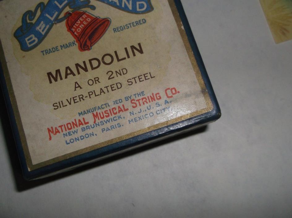 Vintage Bell Brand Mandolin 2nd string with Display Box Case Candy