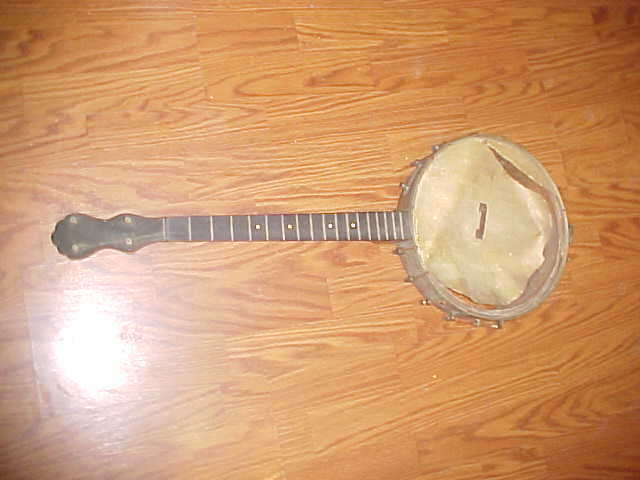 Vintage Antique 4-String Tenor Banjo, Needs Work, but Parts There