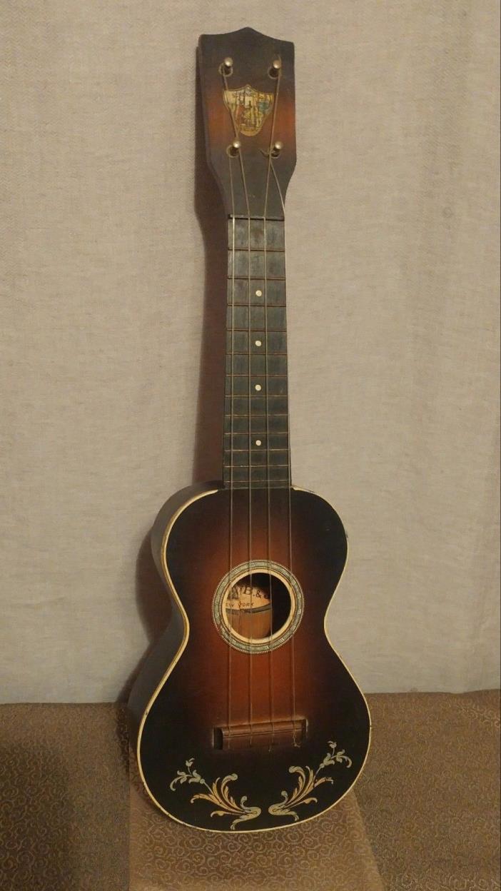 Vintage Decalcomania B & J Serenader Ukulele Project All Original RARE