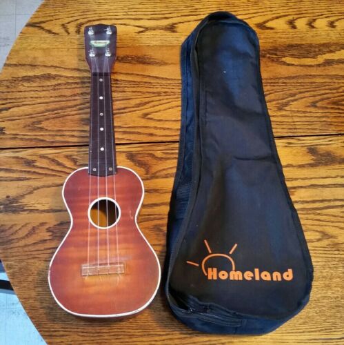 Vintage Harmony Ukulele Soprano Bakelite Fretboard With Gig Bag