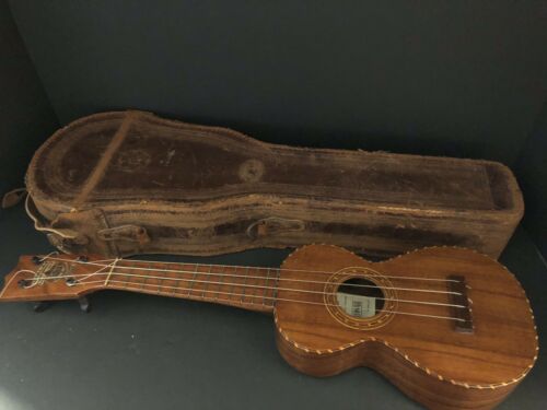 VINTAGE JONAH KUMALAE UKULELE GOLD AWARD P.P.I.E. 1915; MADE IN HAWAII