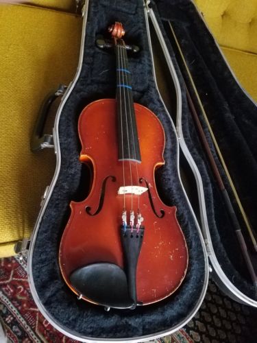 Vintage 1990 Glaesel 3/4 Violin E Copy of Stradivarius w/ CASE & BOW model v130