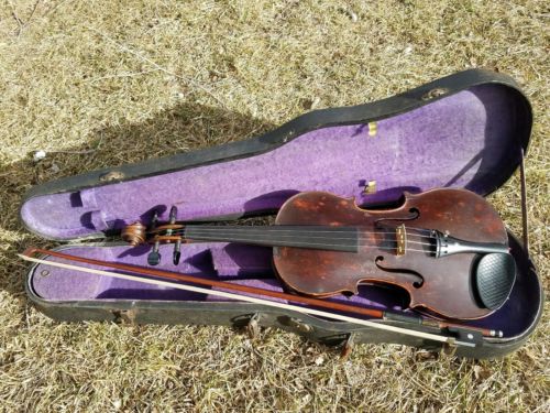 Original Fine 1870's 4/4 French Violin,bow,case.Label Charles Mezin,Paris