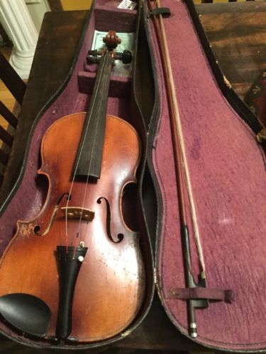 Copy of Antonius Stradivarius Faciebat Cremona 1713 3/4 Violin w/Hard Case As Is