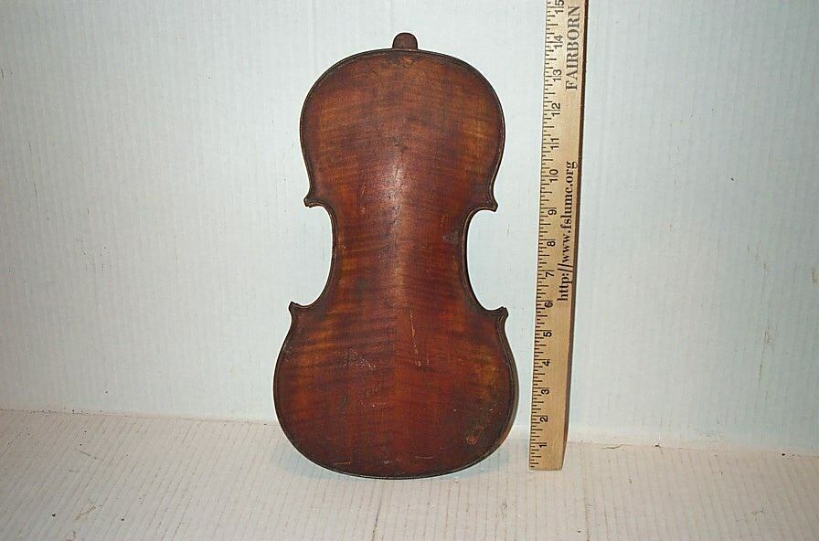 Vintage Antique 3/4 Violin Tiger Maple Back For Restoration Project!