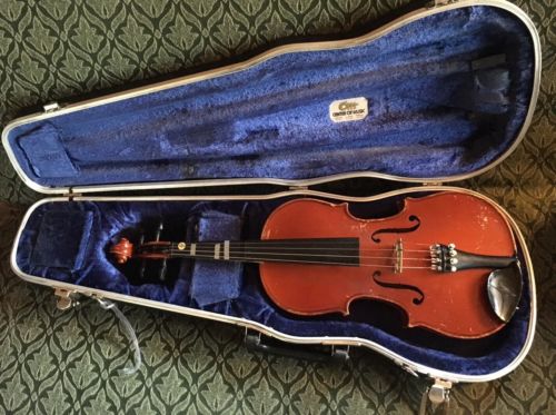 1988 E.R. Pfretzschner Mittenwald 1/2 Size Violin, & Case Stradivarius Replica