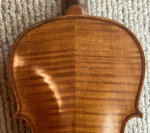 Antique Violin W/ Vuillaume Label Fine Flamed Back From Estate
