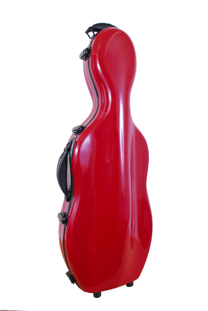 Original Tonareli Burgundy Fiberglass Viola Case with a Cosmetic Imperfection