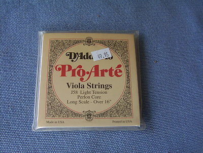 D Addario Pro-Arte viola strings J58 Light Tension long scale