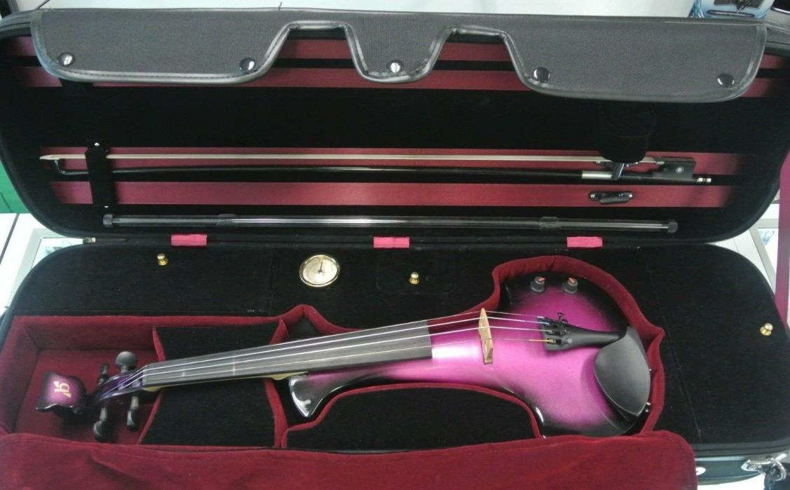 BRIDGE AQUILA 4 STRING ELECTRIC VIOLIN OUTFIT, BLACK/PURPLE