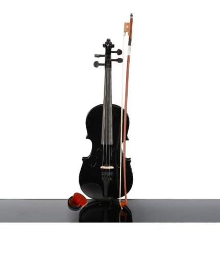 Superior quality New 1/4 Acoustic Violin Case Bow Rosin Black