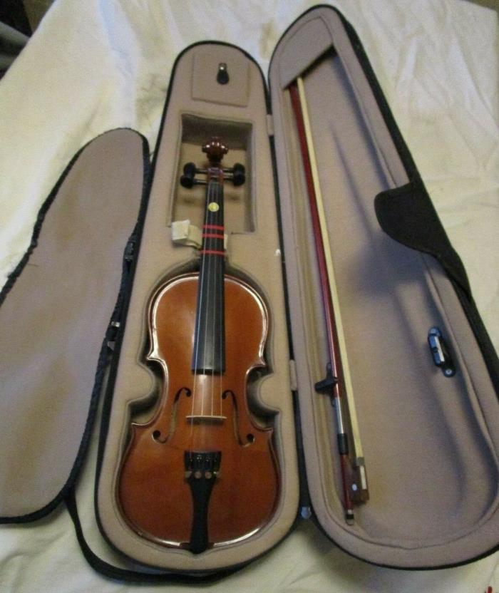 PALATINO Handcrafted VN-350 1/2 VIOLIN w Case, BOW, Chin Guard